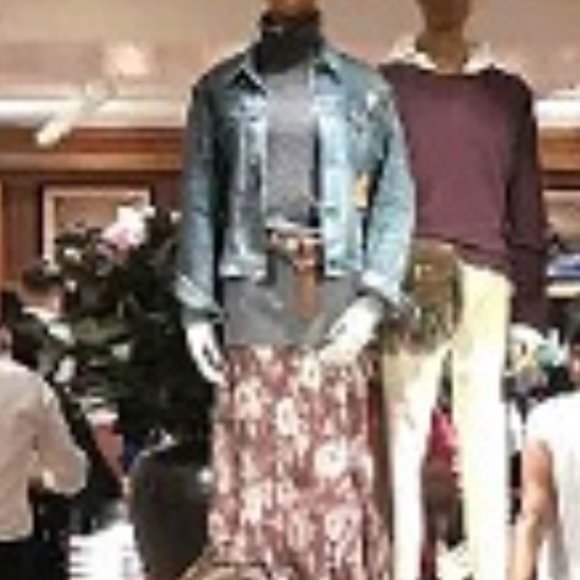 Crystal button,light blue, denim jacket Small - Picture 1 of 4